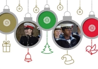Picture of (Christmas Cards x 5) Cadets Around the Christmas Tree 